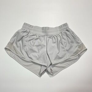 Lululemon Womens Gray Hotty Hot HR Shorts 3.5" Size 6 Gym Yoga Run